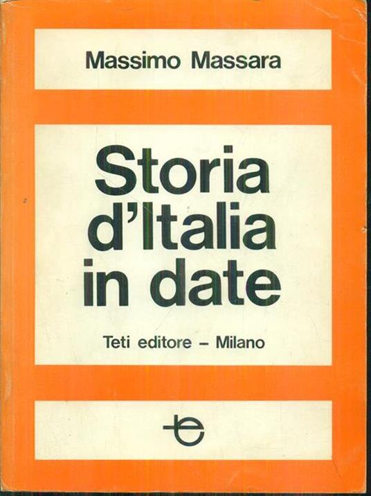 Storia d'Italia in date - Massimo Massara - copertina