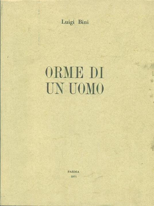 Orme di un uomo - Luigi Bini - copertina