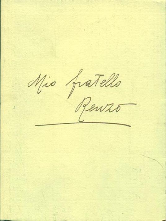 Mio fratello Renzo - copertina