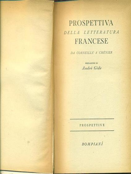 Prospettiva della letteratura francese da Corneillea Chenier - copertina