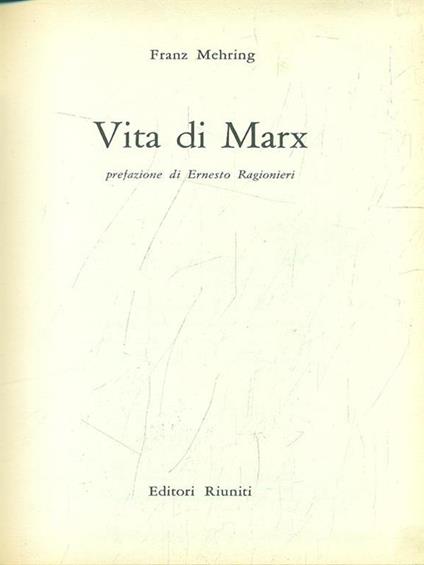 Vita di Marx - copertina