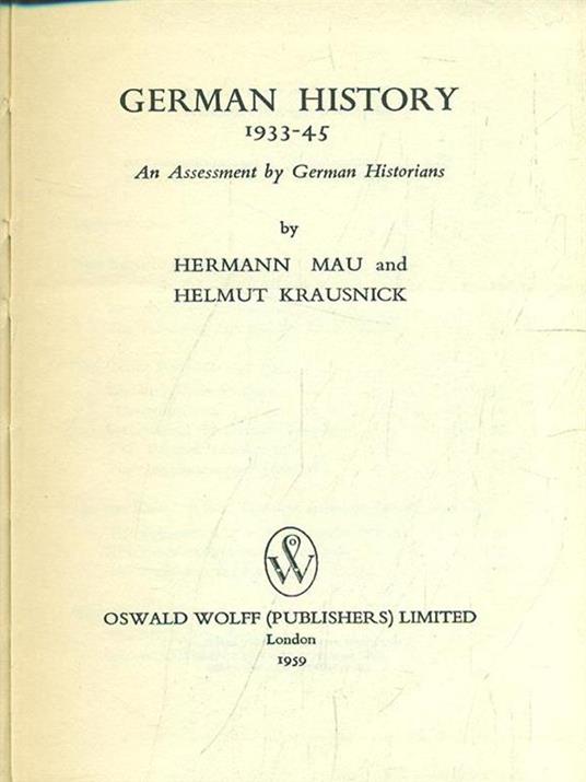 German History 1933-45 - copertina