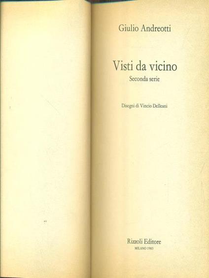 Visti da vicino seconda serie - Giulio Andreotti - copertina
