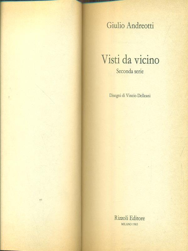 Visti da vicino seconda serie