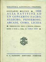 Ode alla natività ad un concerto sacro allegro penseroso arcadi como licida