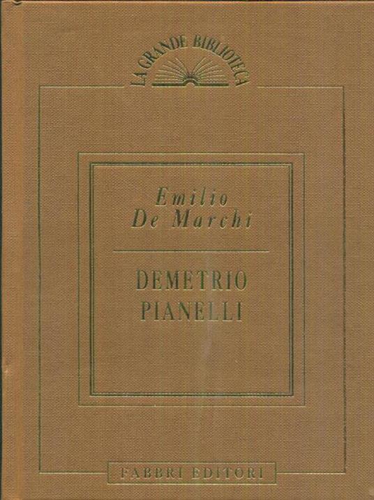 Demetrio pianelli - Emilio De Marchi - copertina