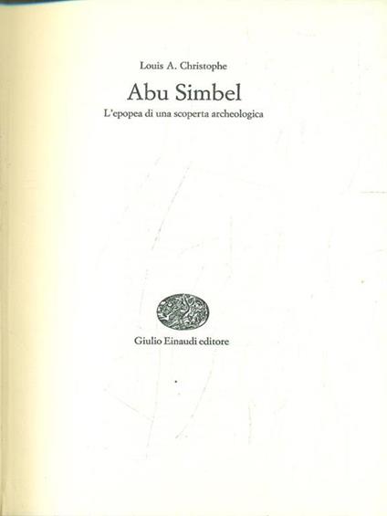 Abu Simbel - Louis A. Christophe - copertina