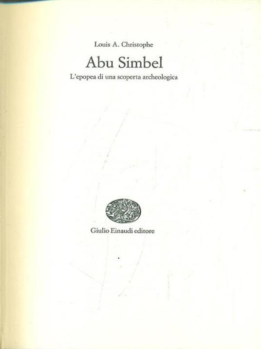 Abu Simbel - Louis A. Christophe - copertina