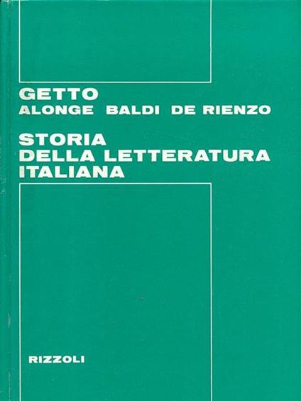Storia della letteratura italiana - copertina