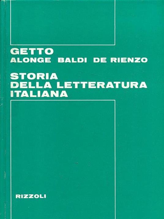 Storia della letteratura italiana - copertina