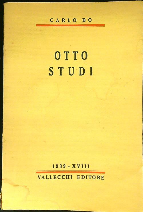 Otto studi - Carlo Bo - copertina