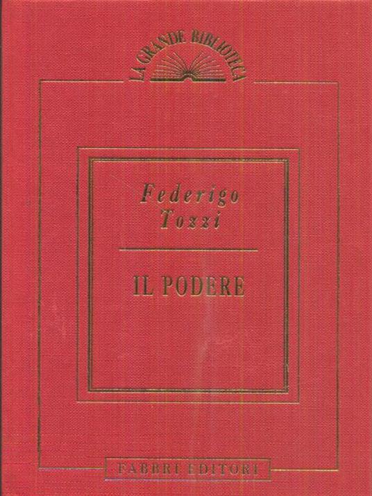 Il podere - Federigo Tozzi - copertina