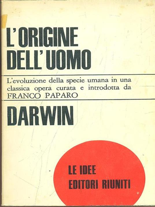 L' origine dell'uomo - Charles Darwin - copertina