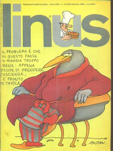 Linus 10 / ottobre 1986 - copertina