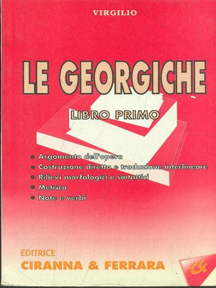 Le Georgiche - Libro Primo - Publio Virgilio Marone - copertina