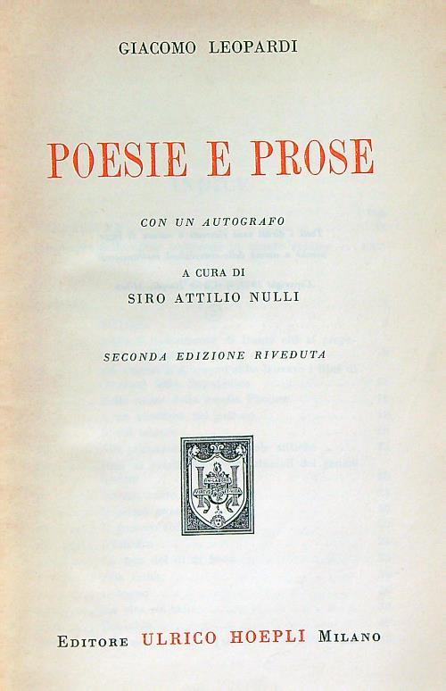 Poesie e Prose