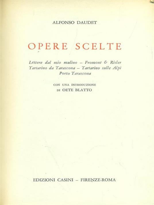 Opere scelte - Alphonse Daudet - copertina