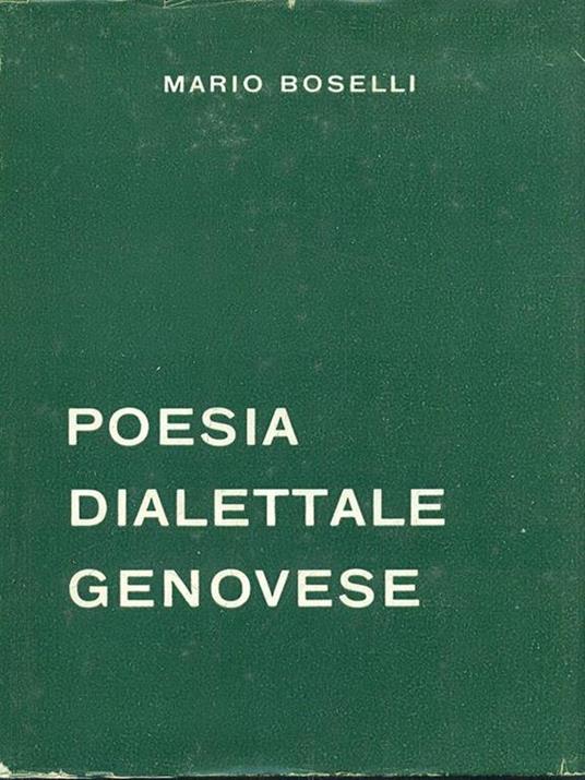 Poesia dialettale genovese - Mario Boselli - copertina