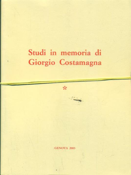 Studi in memoria di giorgio costamagna - 2 volumi - Dino Puncuh - copertina