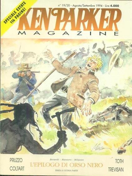 Ken Parker magazine 19-20 Agosto-settembre 1994l'epilogo di Orso nero III - copertina