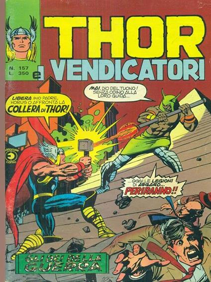 Thor e i vendicatori 157 / gli dei della guerra - copertina