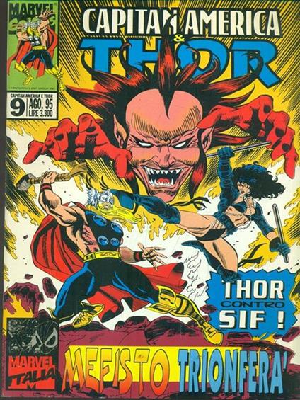 Capitan America & Thor. N. 9 Ago. 95 - copertina