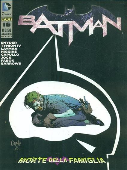 Batman nuova serie n. 16 (Batman n. 73). agosto 2013 - copertina