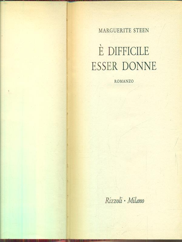 é difficile esser donne