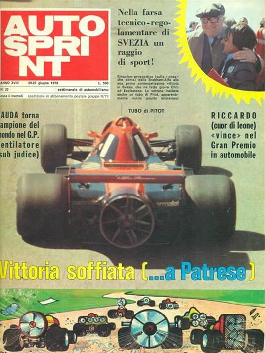 Autosprint n. 25. 20-27 giugno 1978 - copertina