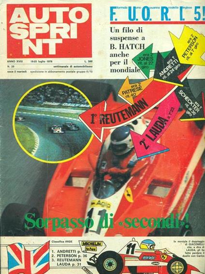 Autosprint n.29 - 18-25 luglio 1978 - copertina
