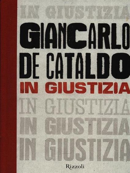 In giustizia - Giancarlo De Cataldo - copertina