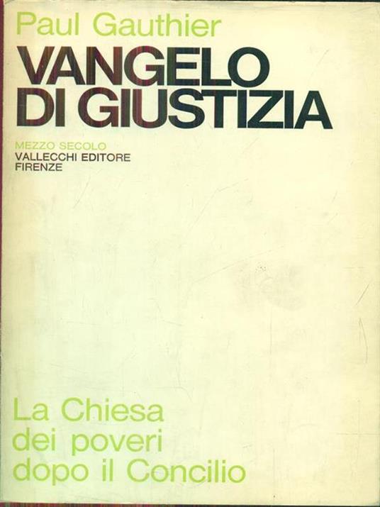 Vangelo di giustizia - Paul Gauthier - copertina