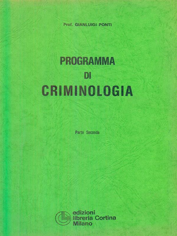 Programma di criminologia