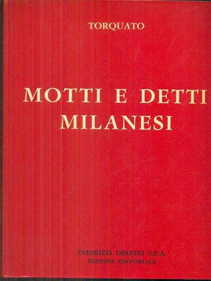 Motti e detti milanesi - Torquato - copertina
