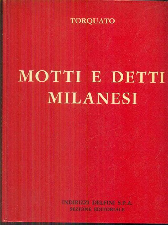 Motti e detti milanesi - Torquato - copertina