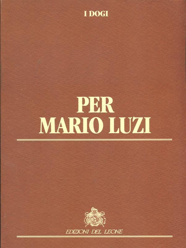 Per Mario Luzi