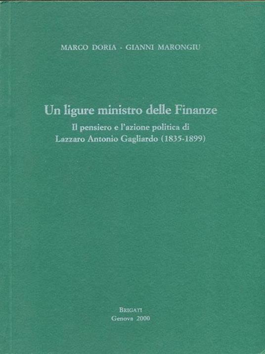 Un ligure ministro delle Finanze - Marco Doria - copertina