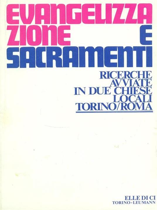 Evangelizzazione e sacramenti - copertina