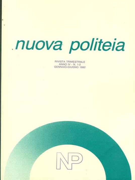 Nuova politeia n. 42767 / gennaio-giugno1992 - copertina