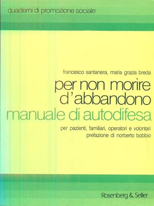 Per non morire d'abbandono manuale diautodifesa - Santanera,Breda - copertina