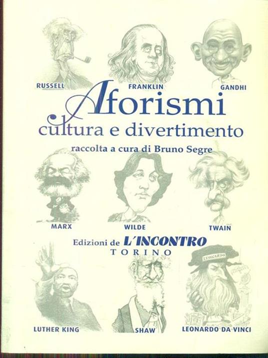 Aforismi cultura e divertimento  - Bruno Segre - copertina