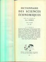 Dictionnaire des sciences economiques. 2 volumi