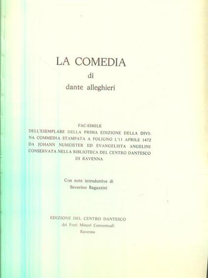 La comedia - Dante Alighieri - copertina