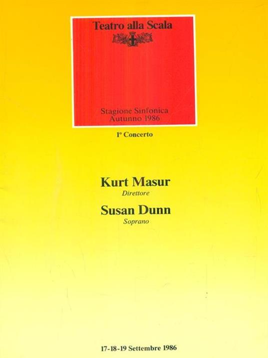Teatro alla scala autunno 1986 / 1 concerto - copertina