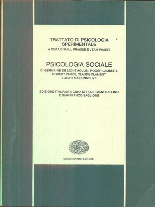 Psicologia sociale - copertina