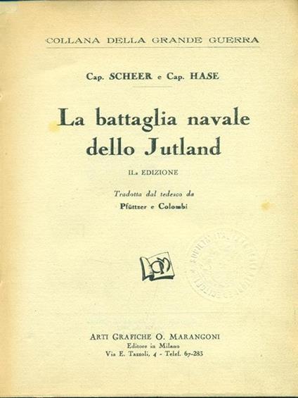 La battaglia natale dello Jutland - Scheer,Hase - copertina