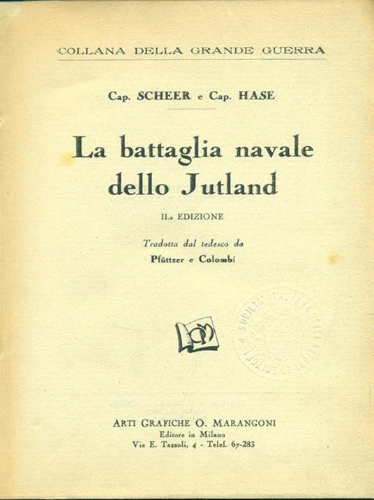 La battaglia natale dello Jutland - Scheer,Hase - copertina