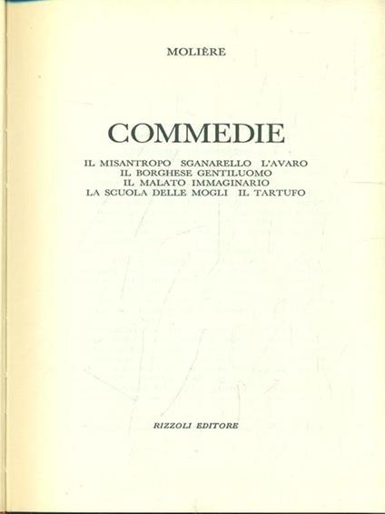 Commedie - Molière - copertina