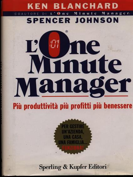 L'one minute manager - K.Blanchard - copertina