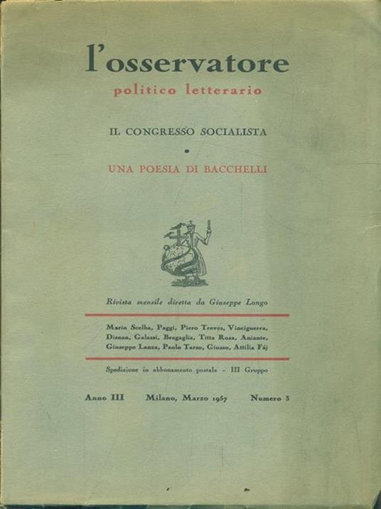 L' Osservatore Anno III. Numero 3 - copertina